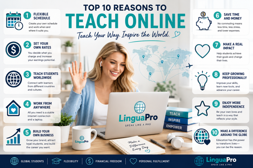 Top 10 Reason to Teach Online