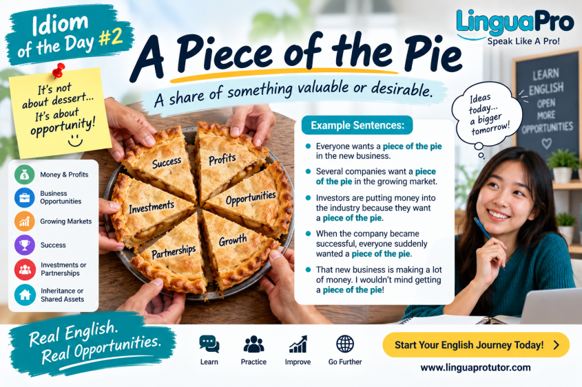 Idiom of the Day #2: A Piece of the Pie