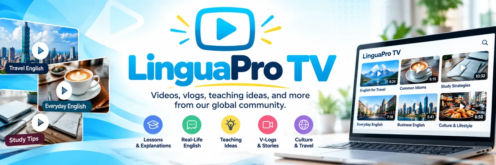 Learn English on ProTV - Short, practical English videos from LinguaPro and our teachers.